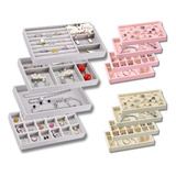 Kit 4 Porta Joia Grande Bijuterias Organizador Colar Dualhom