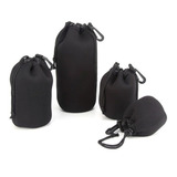 Kit 4 Porta Lente Case Neoprene Prende No Cinto Bolsa