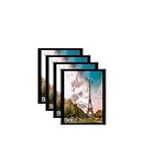 KIT 4 Porta Retrato 13x18 Moldura Preta