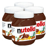 Kit 4 Potes Nutella Creme De Avelã Com Cacau 650g