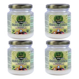 Kit 4 Potes Óleo De Coco Na Palma Extravirgem 200ml