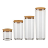 Kit 4 Potes Vidro Porta Mantimentos Herméticos Electrolux