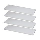 KIT 4 Prateleiras Estante 60x20 Madeira MDF Brancas Nicho Quarto Sala Suporte Invisível