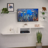 Kit 4 Prateleiras Nicho Para Tv Rack Suspenso Sala Quarto