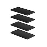 Kit 4 Prateleiras Suspensas 30x15 Nichos Decoração MDF Preto