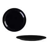 Kit 4 Pratos Elegance Preto Raso 25cm Polipropileno