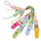 Kit 4 Prendedores De Chupeta Clipe Resistente Sem BPA Sem PVC Sem Látex Sem Ftalato Sem Nitrosamina