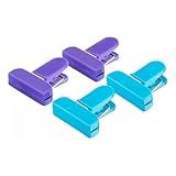 Kit 4 Prendedores Plástico Para Embalagens Abertas Sacos De Alimentos E De Lavanderia