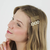 Kit 4 Presilhas Grampos Para Cabelo Com Aplique Blogueiras