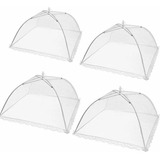 Kit 4 Protetor De Alimentos Tela Mosquiteiro Tule 50 X 50 Cm