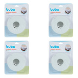 Kit 4 Protetores De Quina Rolo Flexível Cantos Bebê Segurança Cor Branco Buba