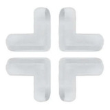 Kit 4 Protetores De Quina Silicone Mesa Para Bebês   Yazi Cor Transparente