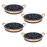 Kit 4 Provolera Pedra Sabão Curada 14 Cavidades 20cm