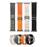 Kit 4 Pulseira Nylon Alpina Compatível Com Apple Watch Ultra