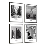 Kit 4 Quadros Decorativo