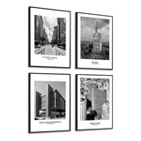 Kit 4 Quadros Decorativos