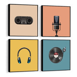 Kit 4 Quadros Decorativos