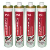 Kit 4 Queratina Hidrolisada Em Gel Chichair 1l