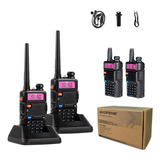 Kit 4 Radio Comunicador Ht Walk Talk Baofeng Dual Band Uv 5r