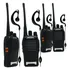 Kit 4 Rádio Uhf 16 Canais Comunicador Walktalk Bf 777s Fone