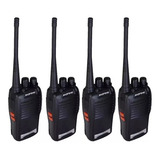 Kit 4 Radios Comunicador 777s 16 Canais Profissional Bandas De Freq ência 400 470mhz Cor Preto