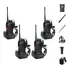 Kit 4 Rádios Comunicadores Uhf/vhf Walkie Talkie Baofeng Bf