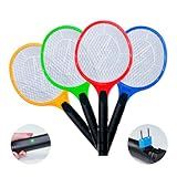 Kit 4 Raquete Elétrica Mata Mosquito Recarregável Bivolt 110v 220v