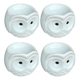 Kit 4 Rechô Difusor Aromatizador Cerâmica Coruja Rechaud