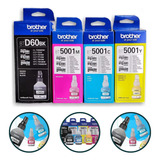 Kit 4 Refil Brother Btd60bk Bt5001 Cmyk Original Mfc t810w