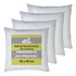 Kit 4 Refil De Almofada Super Macio Enchimento Fibra Siliconada Antialérgico 45x45 Cm Branco 100% Silicone Antialérgico Cheias