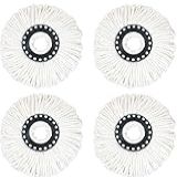 Kit 4 Refil Para Mop Giratório- Kit Com 4 Unidades- Compatível Com Balde 8 Litros- Branco