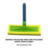 Kit 4 Refil Rodo Esponja Limpeza Piso Esfregao