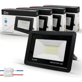 Kit 4 Refletor Led 100w Holofote Bivolt Prova Dagua 110v 220v Bivolt