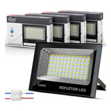 Kit 4 Refletor Led 100w Holofote Bivolt Prova Dagua Bivolt