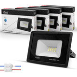 Kit 4 Refletor Led Holofote 30w Resistente Água 110 220v 6000k Lumi