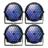 Kit 4 Refletor Parled 60x3w Rgb Triled 3in1 Slim Dmx Festas 110v/220v