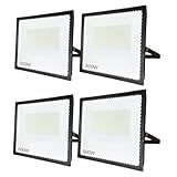 Kit 4 Refletores LED 500w à Prova D Água Ip66  Holofote Branco Frio 6500k  Bivolt  Iluminação Externa E Jardim