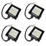 Kit 4 Refletores Led IP65 20W 3000k Quente LUMANTI