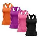 Kit 4 Regata Nadador Feminina Good Look Dry Fit Proteção Solar UV Fitness Academia Treino Blusinha Tamanho M