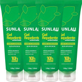 Kit 4 Repelente De Insetos Sunlau Gel Com Icaridina 120g