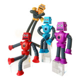 Kit 4 Robo Pop It Tubo Led Estica E Gruda Montessori Pop It