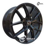 Kit 4 Rodas Aro 18x8 Bbs Sampson 5x113 Black B a r