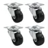 Kit 4 Rodinhas Giratória Móveis Mini Rodizio Roda 32mm 80kg Jws 360º