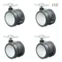 Kit 4 Rodinhas Preto Para Moveis - Rack - Estantes - Puff