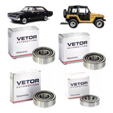 Kit 4 Rolamento Diferencial Dana 30 Jeep Engesa 4x4 Gm Opala