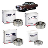 Kit 4 Rolamento Diferencial Dana 30 Opala 6cil 1968 A 1982