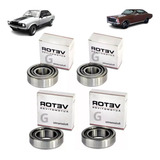 Kit 4 Rolamento Diferencial Opala 4 6cil Chevett Braseixos