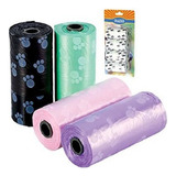 Kit 4 Rolinhos C 80 Sacos De Lixo Coco Pet Cata Caca