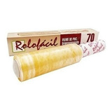 Kit 4 Rolos Filme Pvc Rolo Fácil Cabo Giratório 12cm X 70m