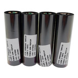 Kit 4 Rolos Ribbon Cera 110x74m P Impressora Zebra Zd220
